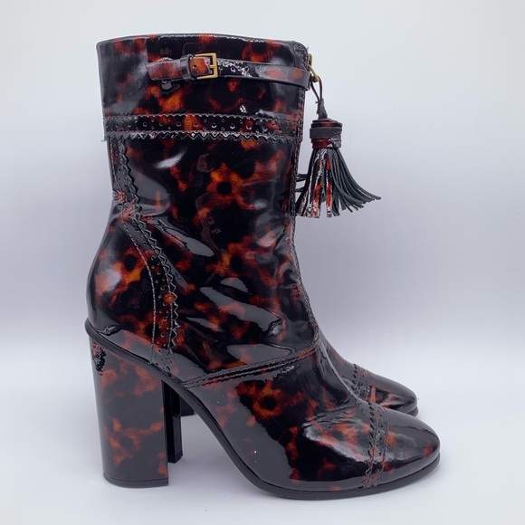 Tory Burch Shoes - Tory Burch Huxley Tortoise Tassels Front Zipper Ankle Booties | Size: 9.5M